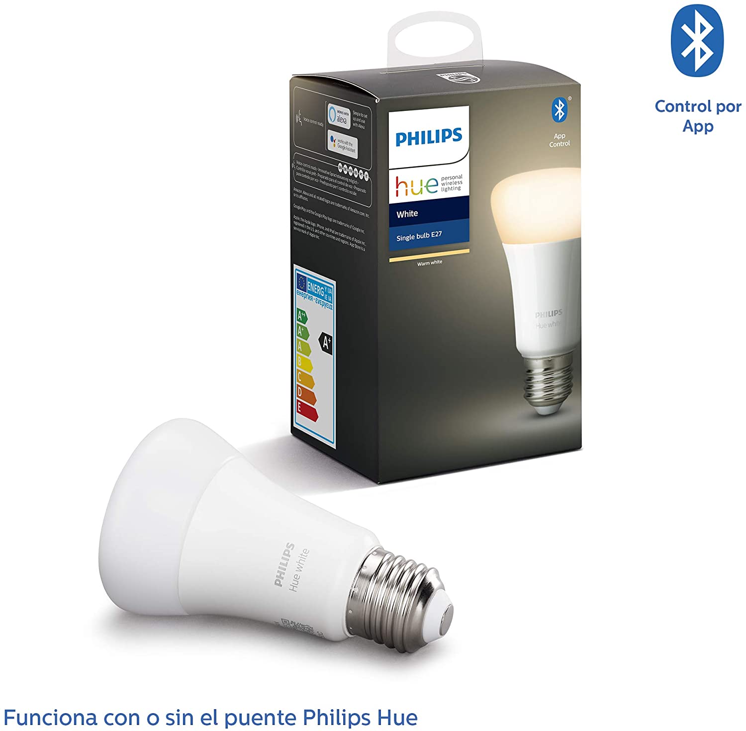 Bombilla Inteligente LED Philips Hue Bluetooth,compatible con Alexa &Google home & Apple HomeKit