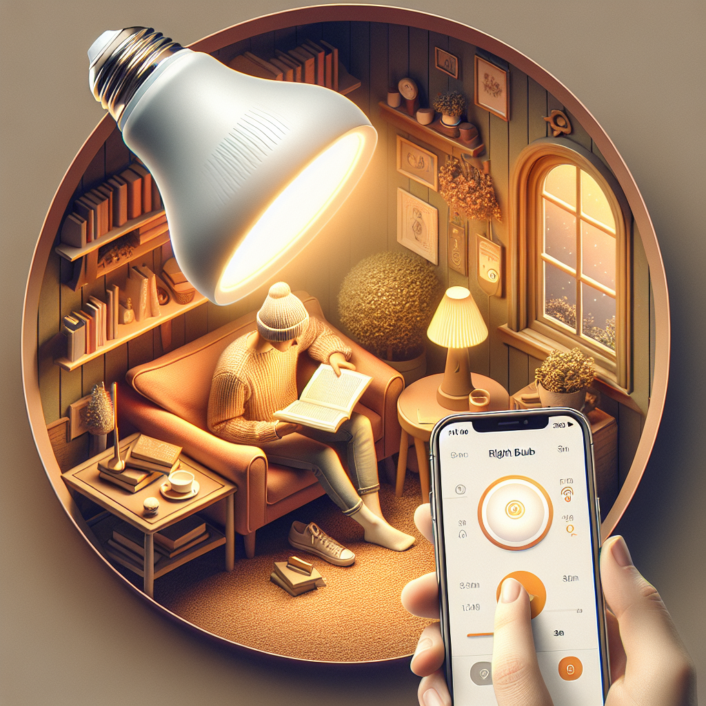 Rincón de lectura con luz cálida ajustable