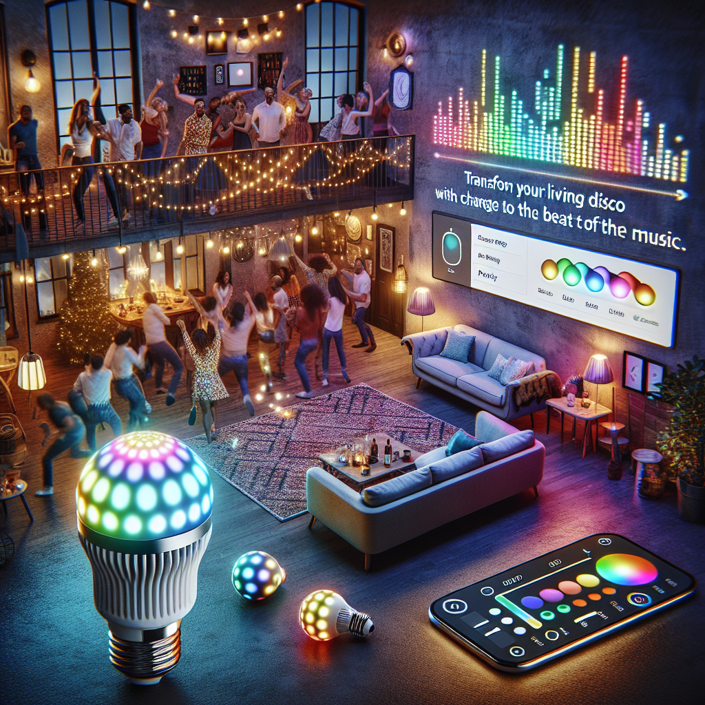 Fiesta en casa con luces que bailan