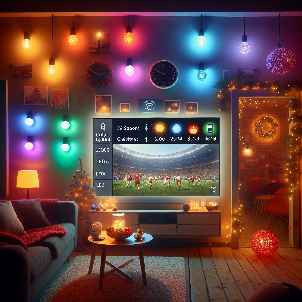 Decoración estacional con colores temáticos