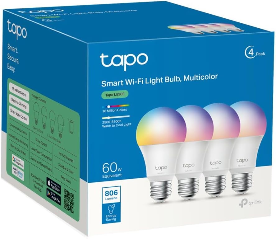Tapo L530E | Bombilla LED Wi‑Fi E27 multicolor, regulable