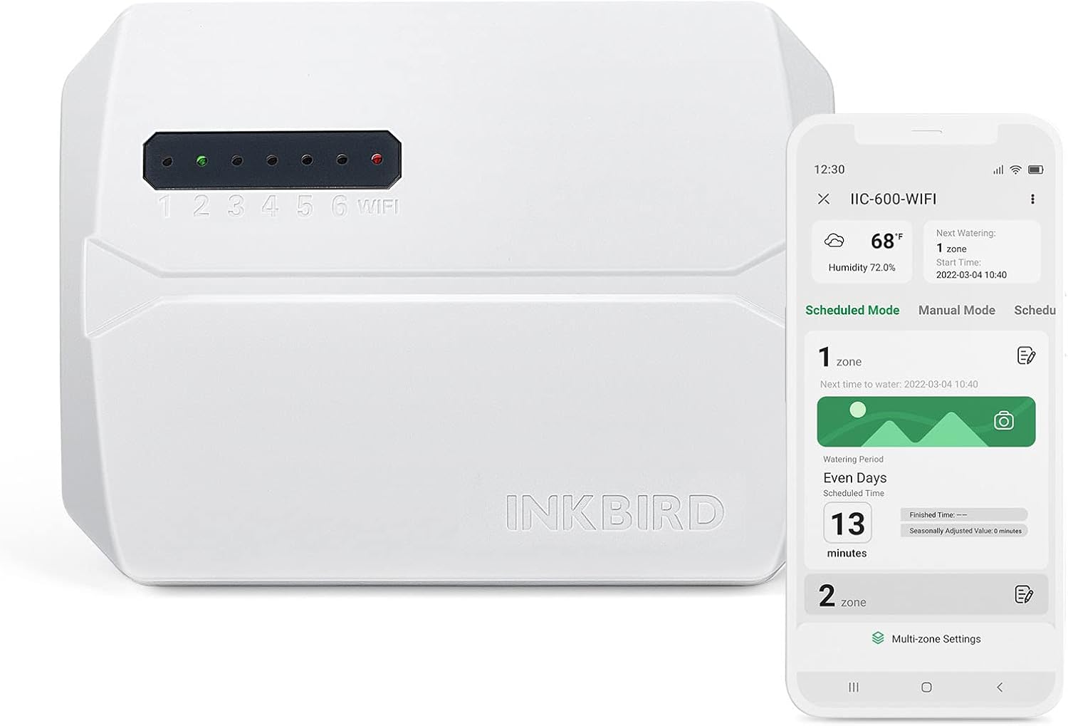 Inkbird Programador de Riego WiFi 6 zonas — Control y ahorro