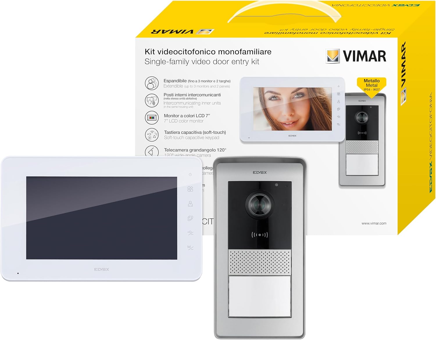 Vimar videoportero de superficie con pantalla y RFID —