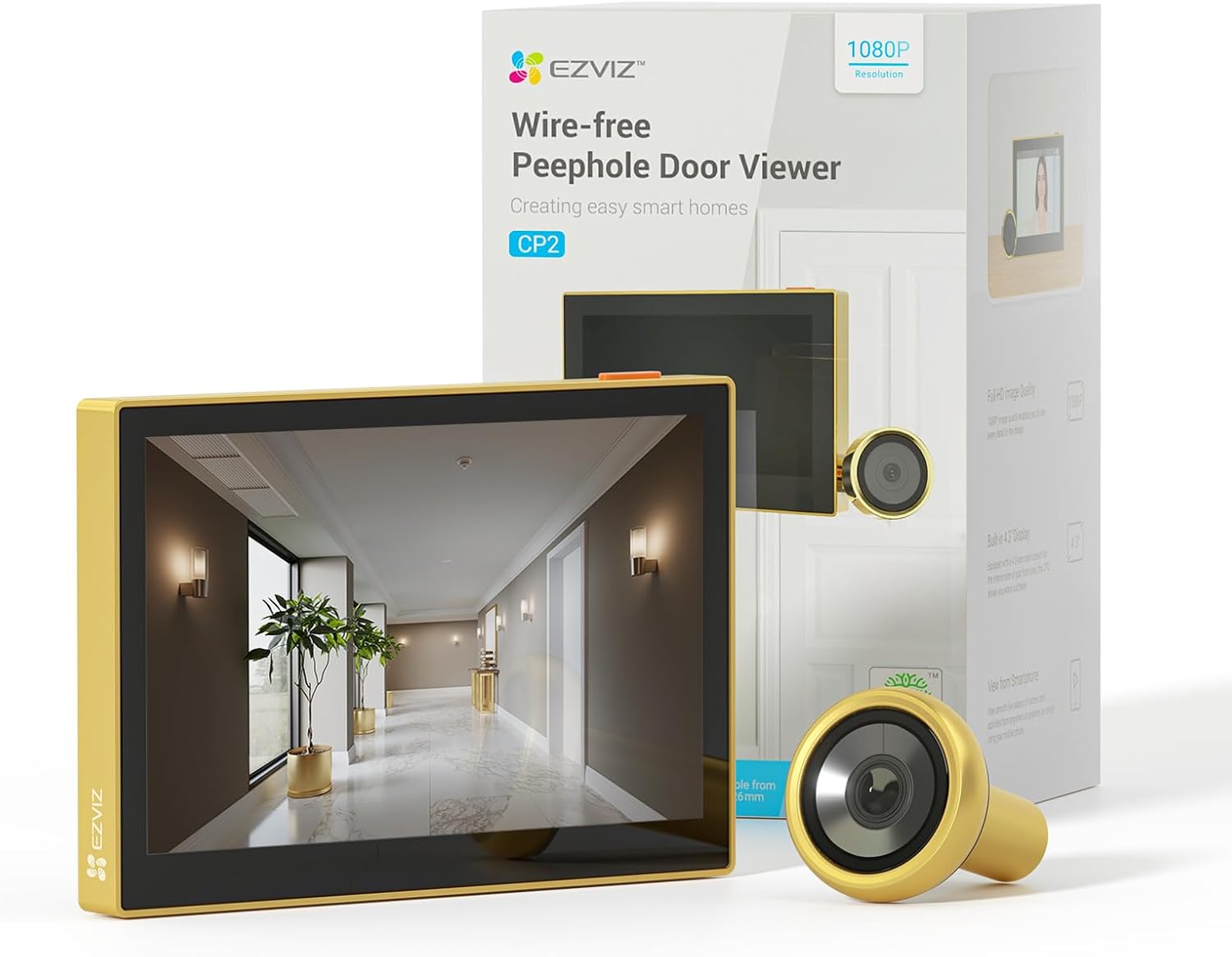 EZVIZ Mirilla digital CP2 — pantalla 4,3'' y vídeo 1080p