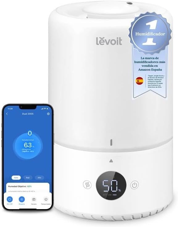 LEVOIT Humidificador inteligente: ambiente sano y silencioso