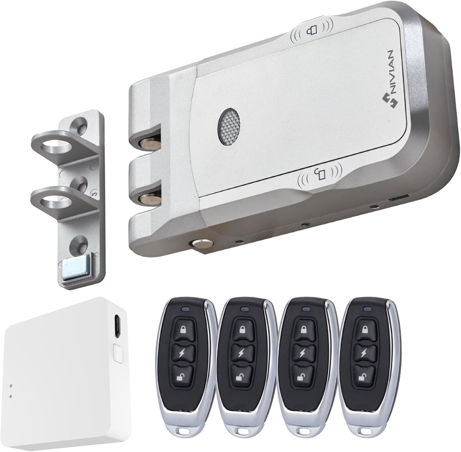 NIVIAN Cerradura inteligente: control WiFi y doble motor