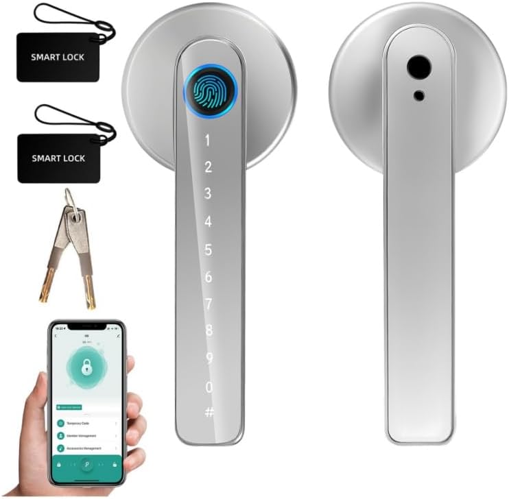 TEKXDD Cerradura inteligente 6 en 1: acceso seguro y fácil