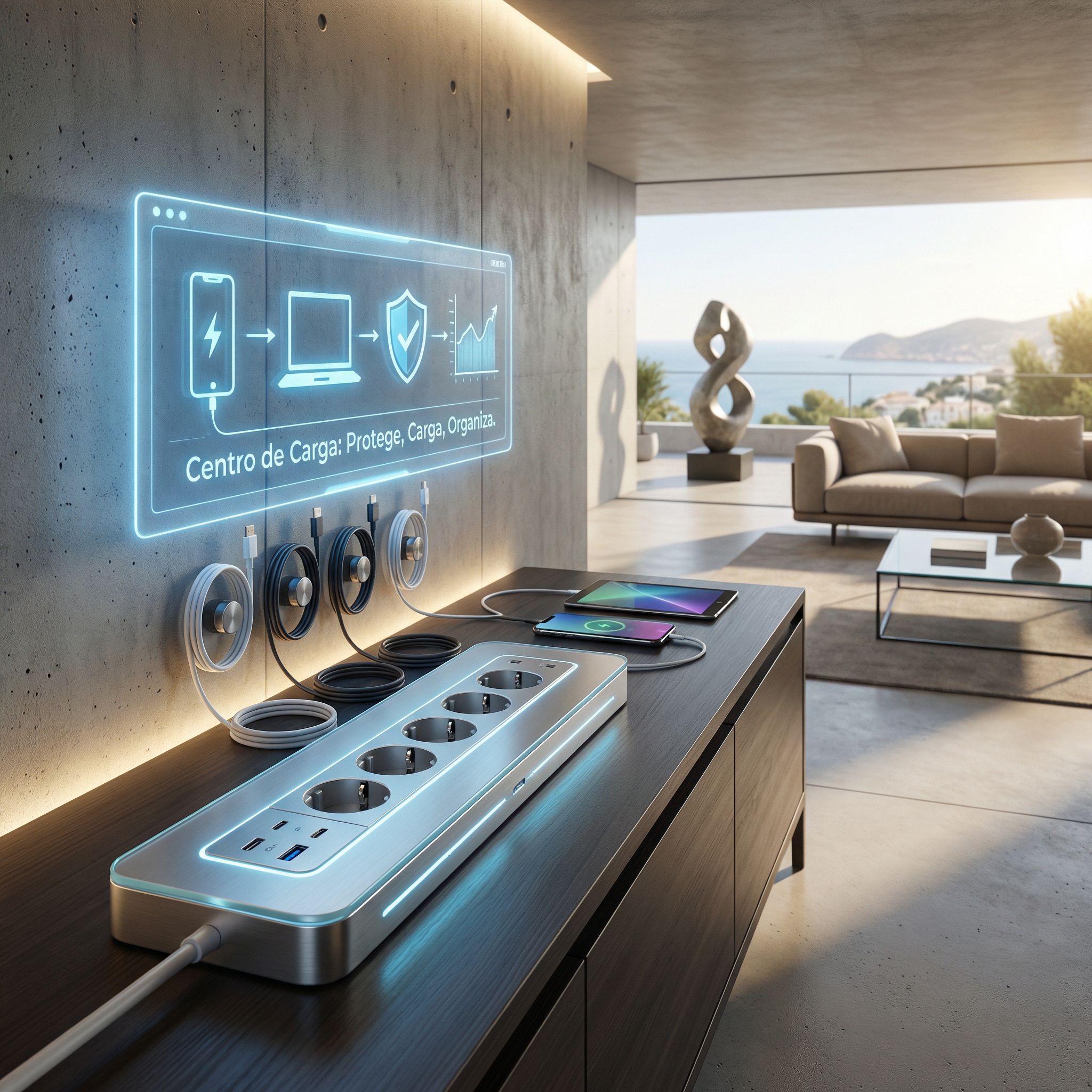 Organiza tu espacio tech con una regleta inteligente