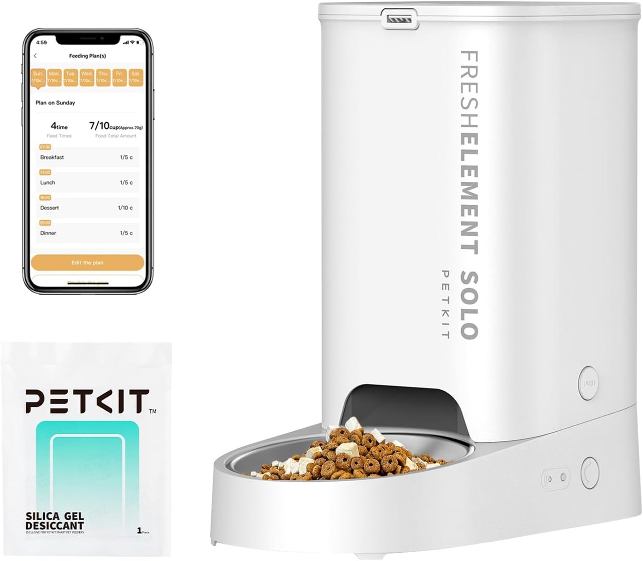 PETKIT comedero automático 3L con WiFi y control por app